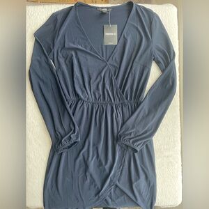 Forever 21 Deep Blue Long Sleeve Mini Dress